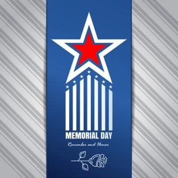 Memorial Day concept design. Remember and honor Stock Illustration