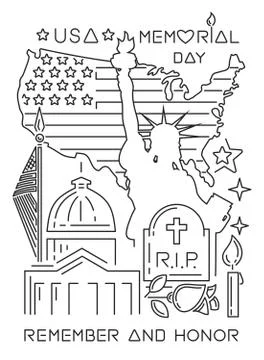 Memorial Day design concept Stock Illustration