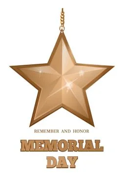 Memorial Day design. Remember and honor Stock Illustration