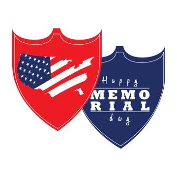 Memorial day emblem Stock Illustration