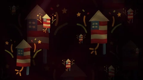 Memorial Day Firework Stock Footage 309414523