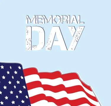 Memorial Day Flag Design. Vector, grouped for easy editing. No open shapes or Stock Illustration