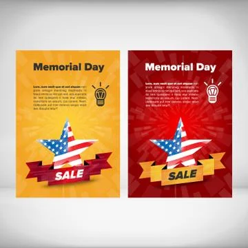 Memorial day flayer Stock Illustration