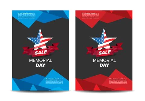 Memorial day flayer Stock Illustration