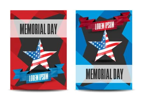 Memorial day flayer Stock Illustration
