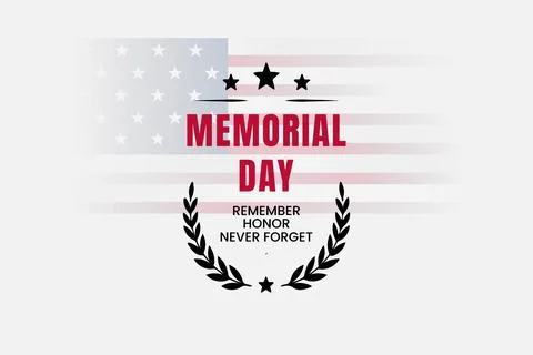 Memorial Day Honor Never Forget Design Stock Illustration