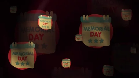 Memorial Day Icon Stock Footage 309415260