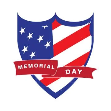 Memorial day label Stock Illustration