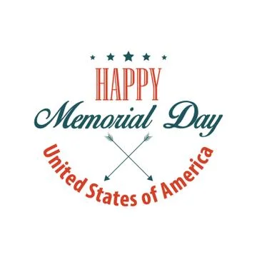 Memorial Day Label 库存插图