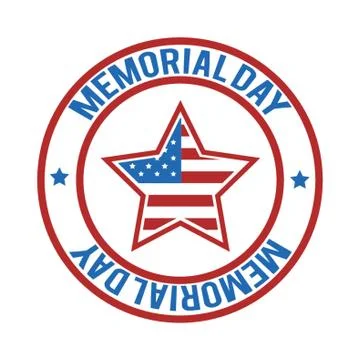 Memorial Day Label Stock Illustration