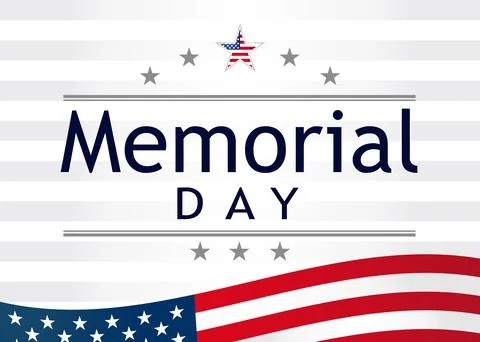 Memorial Day light stripes Stock Illustration