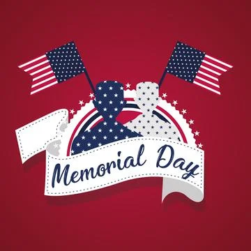Memorial day poster Stock Illustration