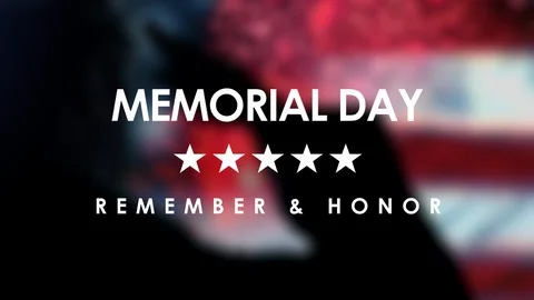 Memorial Day, Remember and Honor, Veterans Flag USA America States Flag Stock Footage 89808190
