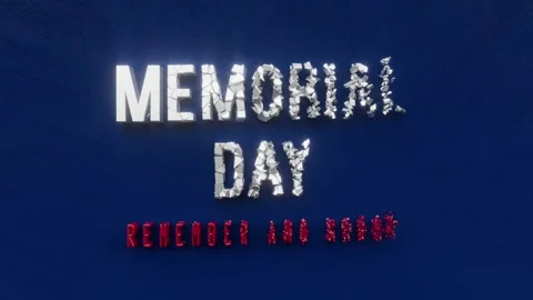 Memorial day, remember and honor, american national day of memory of veterans Stock Footage 169048062