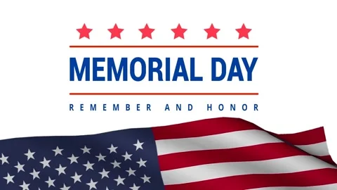 Memorial day remember and honor USA Flag 4k animation Stock Footage 217415604