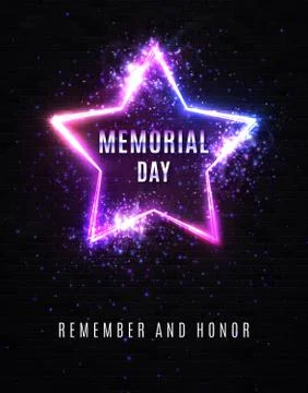Memorial Day. Remember and honor. USA background. Illustrazione stock