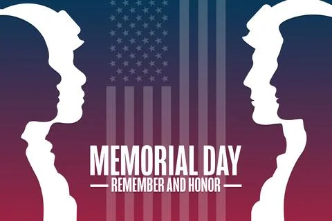 Memorial day background template Royalty Free Vector Image