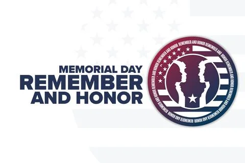 Memorial Day. Remember and Honor. Holiday concept. Template for background Stock Illustration