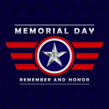 Memorial Day - Remember and Honor background. US Memorial Day celebration Illustrazione stock
