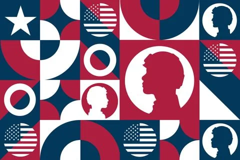 Memorial Day. Remember and Honor. Seamless geometric pattern. Template for Stock Illustration