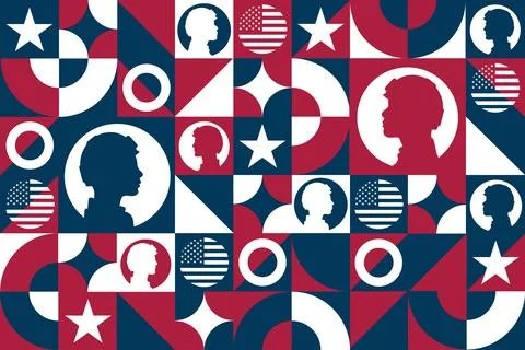 Memorial Day. Remember and Honor. Seamless geometric pattern. Template for Stock Illustration