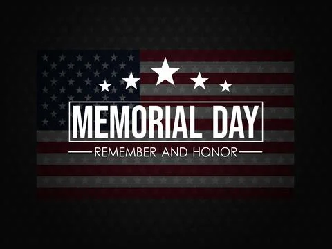 Memorial Day, Remember and Honoring all who served the Country background Stock Illustration