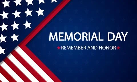 Memorial day Remember Honor banner Stock Illustration