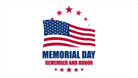 Memorial day remember honor flag Stock Footage 335161650