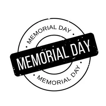 Memorial Day rubber stamp Stock Illustration