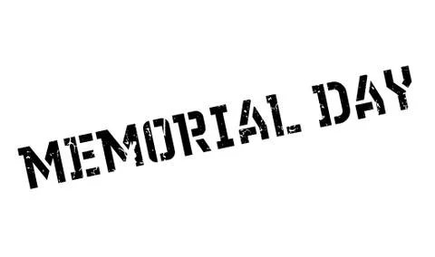 Memorial Day rubber stamp Stock Illustration