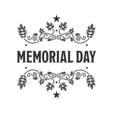 Memorial day sign Stock Illustration