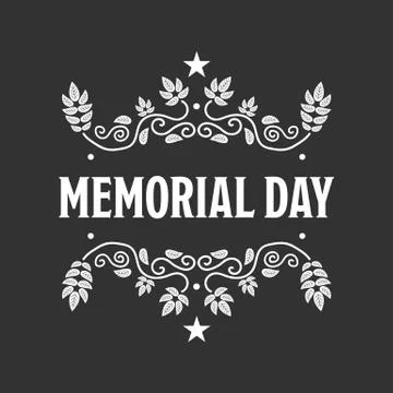 Memorial day sign Stock Illustration