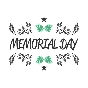 Memorial day sign Stock Illustration