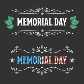 Memorial day sign Stock Illustration