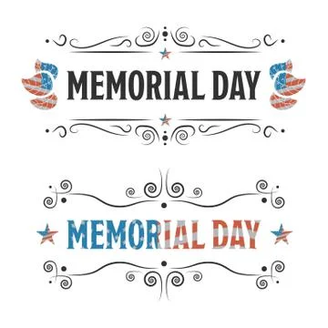 Memorial day sign Stock Illustration
