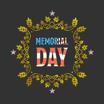 Memorial day sign Stock Illustration