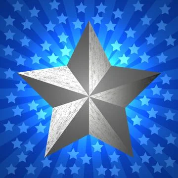 Memorial Day Silver Star Illustrazione stock