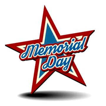 Memorial day star Illustrazione stock