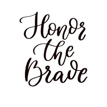 Memorial day vector hand lettering. American national holiday quote. Illustrazione stock