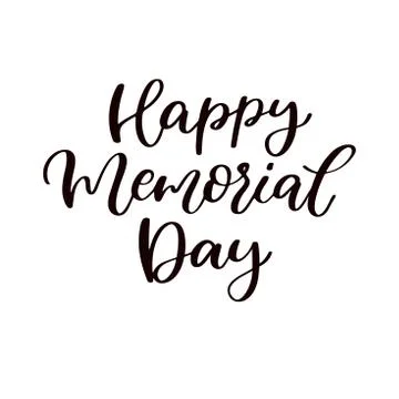 Memorial day vector hand lettering. American national holiday quote. Stock Illustration