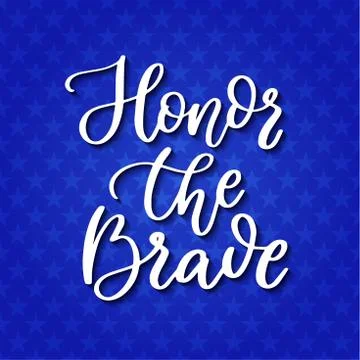 Memorial day vector hand lettering. American national holiday quote. Honor .. Stock Illustration