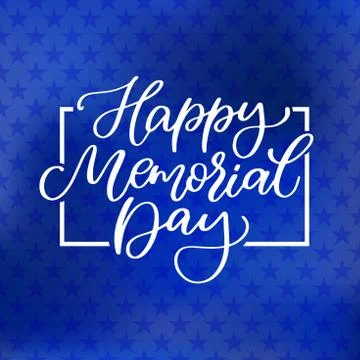 Memorial day vector hand lettering. American national holiday quote Stock Illustration