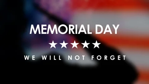 Memorial Day, We Will Not Forget, USA American Flag Military Veterans Background Stock Footage 89808500