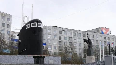 Memorial dedicated to submariners. Stock Footage 317183278