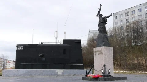 Memorial dedicated to submariners. Stock Footage 317183290