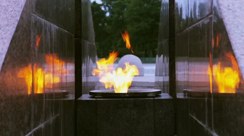 Memorial Eternal Flame Stock Footage 39733064