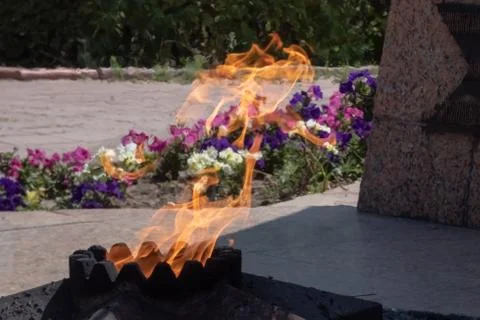 The memorial flame Stock Photos