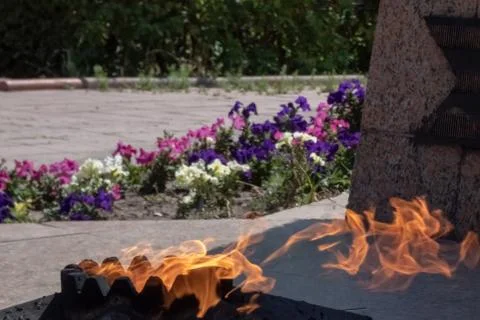 The memorial flame Stock Photos