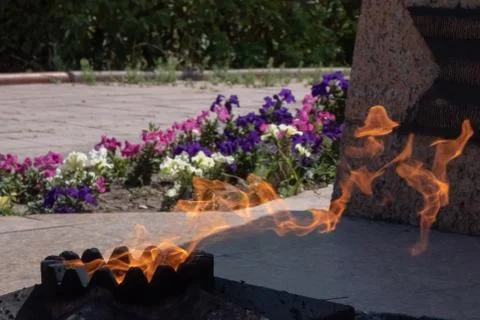 The memorial flame Stock Photos