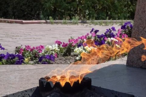 The memorial flame Stock Photos